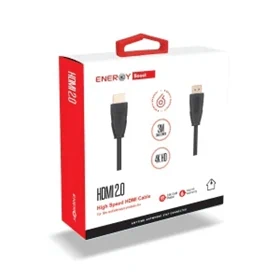 כבל 3 מ' 24K HDMI זכר ל-HDMI זכר שחור, מצופה זהב גרסה 2.0 תמיכה ב-4K