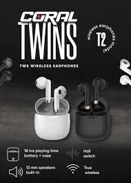 אוזניות בלוטוס Coral Twins